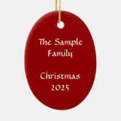 Engel, der Fenster mit Rotwild-Weihnachten Keramik Ornament (Hinten)