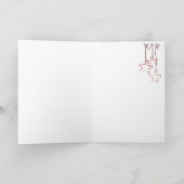 Engel, der Harfe spielt Feiertagskarte (Innenseite)