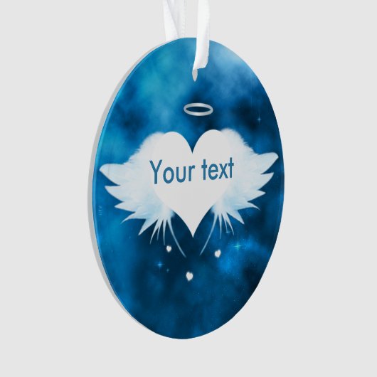 Engel der Herz-runden Acrylverzierung Ornament (Vorderseite)