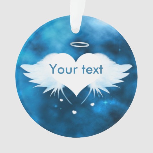 Engel der Herz-runden Acrylverzierung Ornament (Vorderseite)