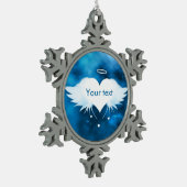 Engel der Herz-Zinn-Schneeflocke-Verzierung Schneeflocken Zinn-Ornament (Links)