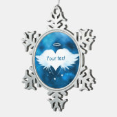 Engel der Herz-Zinn-Schneeflocke-Verzierung Schneeflocken Zinn-Ornament (Rechts)