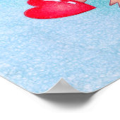 Engel, der Herzen trägt. Poster (Ecke)