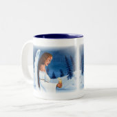 "Engel der Hoffnung " Zweifarbige Tasse (Vorderseite Links)