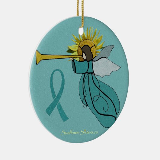 Engel der Hoffnungs-Weihnachtsverzierung Keramikornament (Rechts)