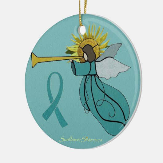 Engel der Hoffnungs-Weihnachtsverzierung Keramikornament (Links)