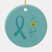 Engel der Hoffnungs-Weihnachtsverzierung Keramikornament (Hinten)