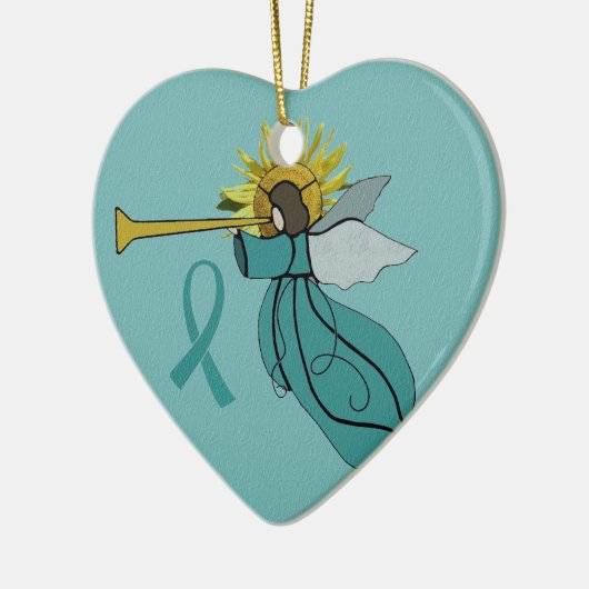 Engel der Hoffnungs-Weihnachtsverzierung Keramikornament (Links)