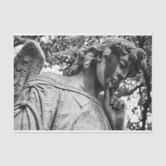 Engel, der in die Ewigkeit schaut Seidenpapier (Vorderseite)