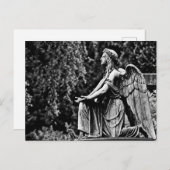Engel der Knetenbewegung Schwarz-Weiß Postkarte (Vorne/Hinten)