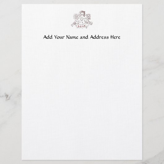 Engel der Liebe Briefbogen (Vorderseite)