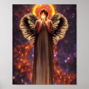 Engel der Liebe und Lichtkunst Poster