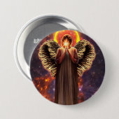 Engel der Liebe und originelle Fantasiekunst Button (Vorne & Hinten)