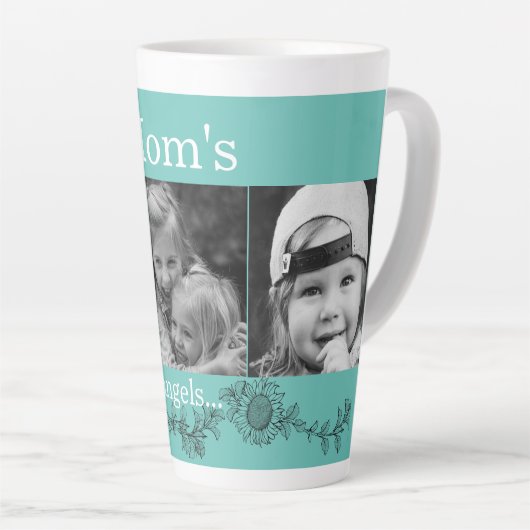 Engel der Mama 3 Foto Sonnenblume Latte Milchtasse (Rechte Ecke)