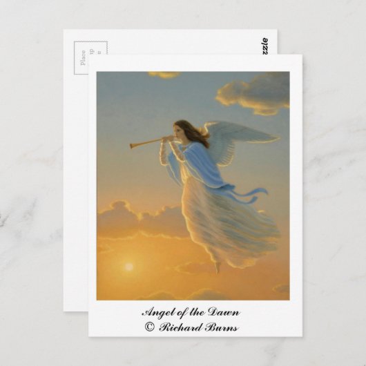 Engel der Morgenpost-Karte Postkarte (Vorne/Hinten)