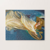 Engel, der Musik auf einer Harfe spielt Puzzle (Horizontal)