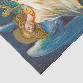 Engel, der Musik auf einer Harfe spielt Seidenpapier (Ausschnitt)