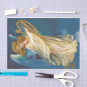 Engel, der Musik auf einer Harfe spielt Seidenpapier (Handwerk)