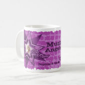 Engel der Mutter/Mama in Sternen lila Tasse (Vorderseite Links)