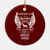 Engel der Schutzhunde für Großes Haustier Keramik Ornament (Vorne)