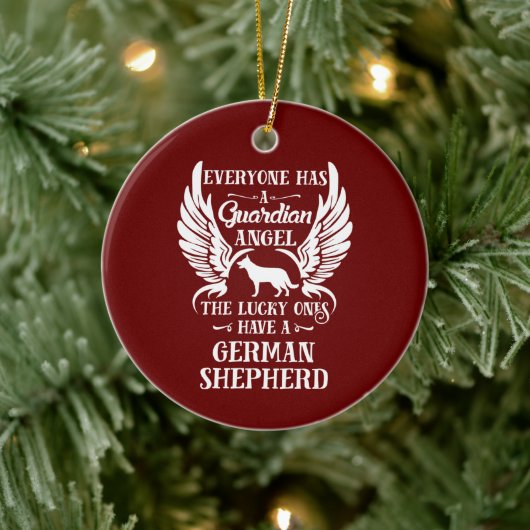 Engel der Schutzhunde Keramik Ornament (Baum)