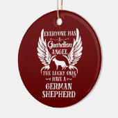Engel der Schutzhunde Keramik Ornament (Links)