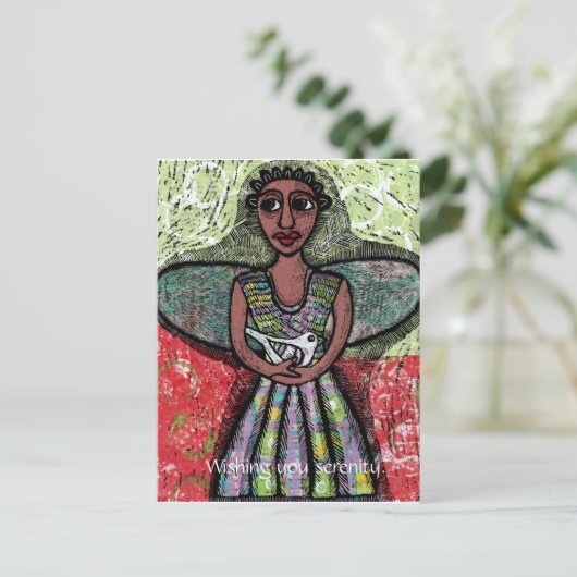 Engel der Solidarität Feiertagspostkarte (Stehend Vorderseite)