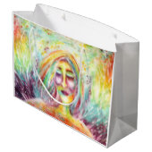 "Engel der Unvollkommenheit" Kunst durch Victoria Große Geschenktüte (Rückseite Schrägansicht)