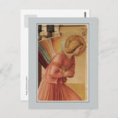 Engel der Verkündigung durch Fra Angelico Postkarte (Vorne/Hinten)