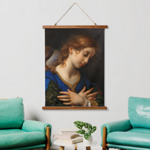 Engel der Verkündigung von Carlo Dolci Wandteppich Mit Holzrahmen