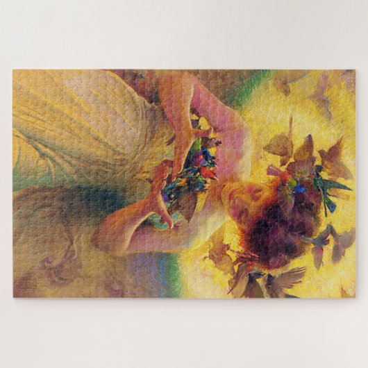 "Engel der Vögel" von Franz Dvorak Puzzle (Horizontal)