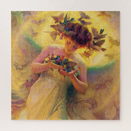 "Engel der Vögel" von Franz Dvorak Puzzle (Vertikal)