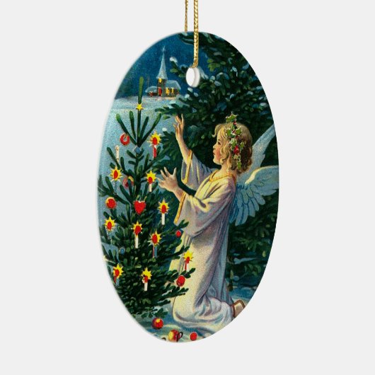 Engel, der Weihnachtsbaum 2 verziert Keramikornament (Rechts)