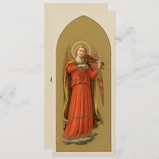 Engel der Weihnachtsmusik, Vintage Renaissance Einladung (Vorne/Hinten)