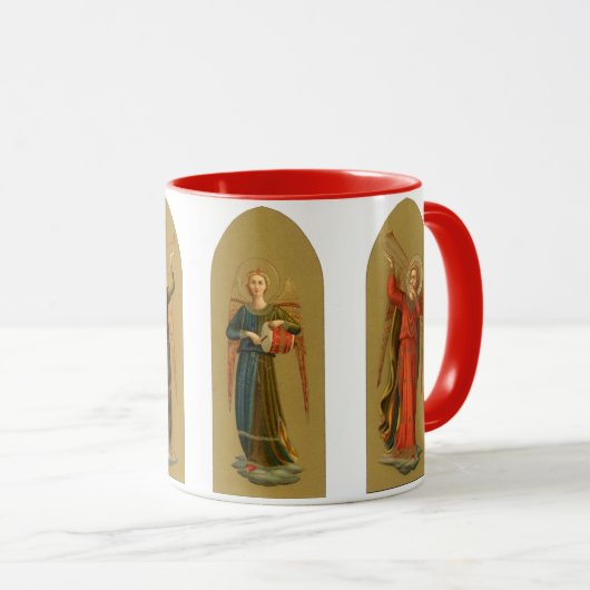 Engel der Weihnachtsmusik, Vintage Renaissance Tasse (VorderseiteRechts)