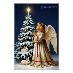 Engel der Weihnachtsnacht – Klassische Feiertage  Poster