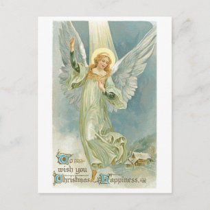 Engel des alten Weihnachts Gloria Feiertagspostkarte
