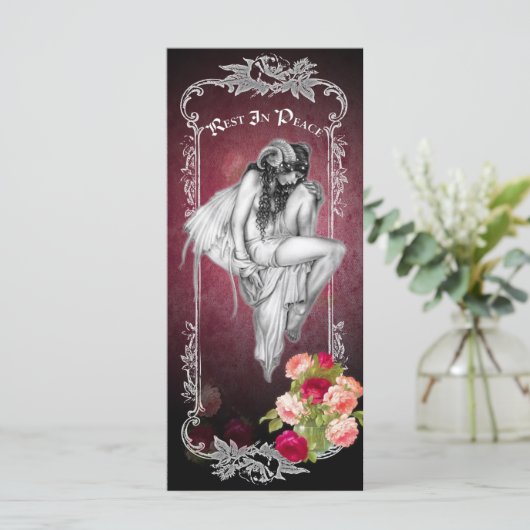 Engel des Beileids - Karte, Gruß, Postkarte (Stehend Vorderseite)