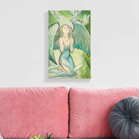 Engel des Friedens Leinwanddruck (Insitu (Wohnzimmer))