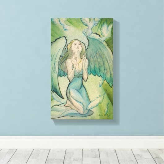 Engel des Friedens Leinwanddruck (Insitu (Holzboden))