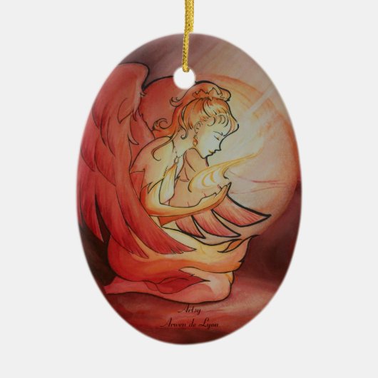 Engel des Geistes Keramik Ornament (Vorne)