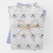 Engel des Glaubens, Blue Ombre Lace, Gemstone Patt Geschenkpapier Set (Beispiel)