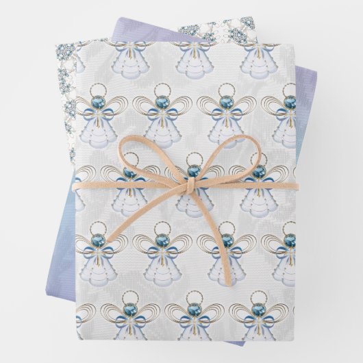 Engel des Glaubens, Blue Ombre Lace, Gemstone Patt Geschenkpapier Set (Beispiel)