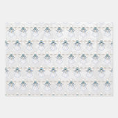 Engel des Glaubens, Blue Ombre Lace, Gemstone Patt Geschenkpapier Set (Vorderseite)