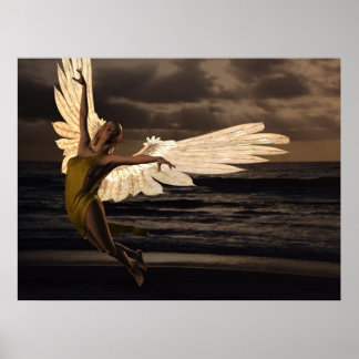 Engel des Goldenen Sonnenuntergangs Poster