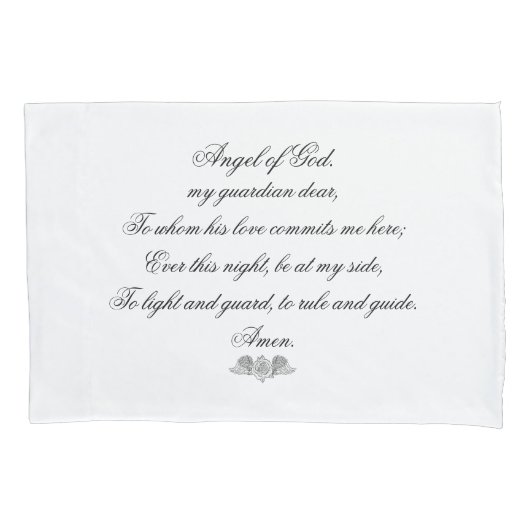 Engel des Gott-Schutzengel-Gebets-Kissen-Kastens Kissenbezug (Vorderseite)