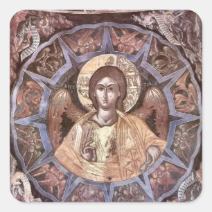 Engel des Großen Rates Orthodox-Christliche Ikone Quadratischer Aufkleber
