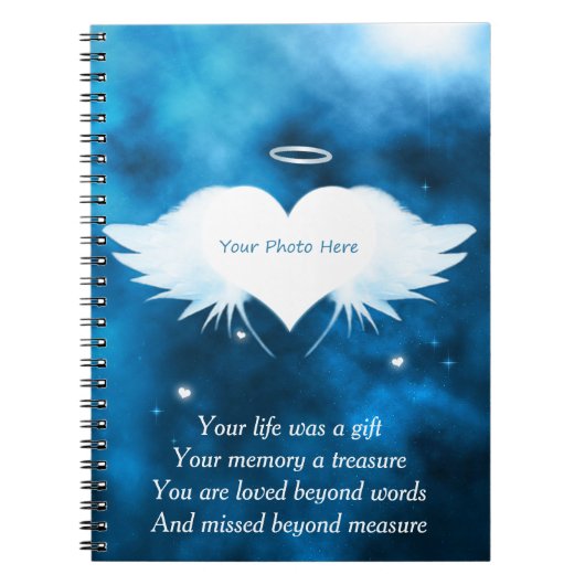 Engel des HeartCustom-Foto-Notebooks Notizblock (Vorderseite)