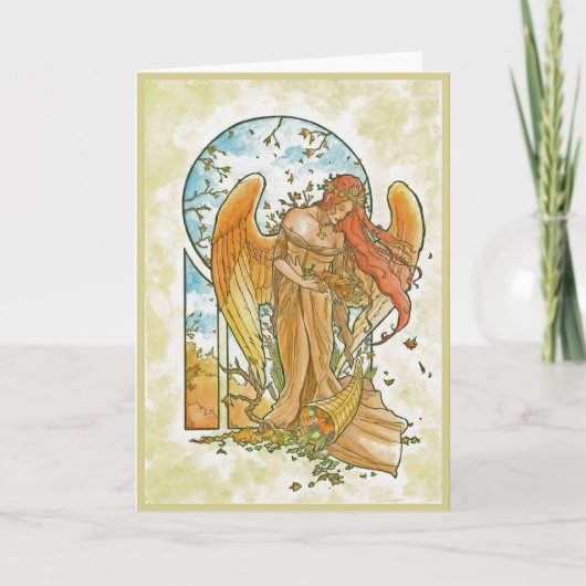 Engel des Herbstes Karte (Vorderseite)