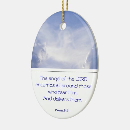 Engel des Herrn Encamps um dich, Psalm 34:7 Keramikornament (Links)